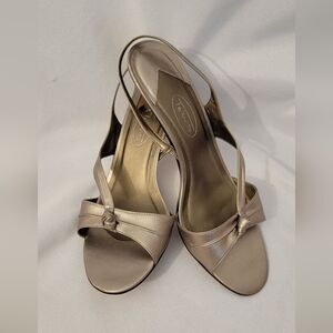 Talbots Gold Slingback Heels Size 9B